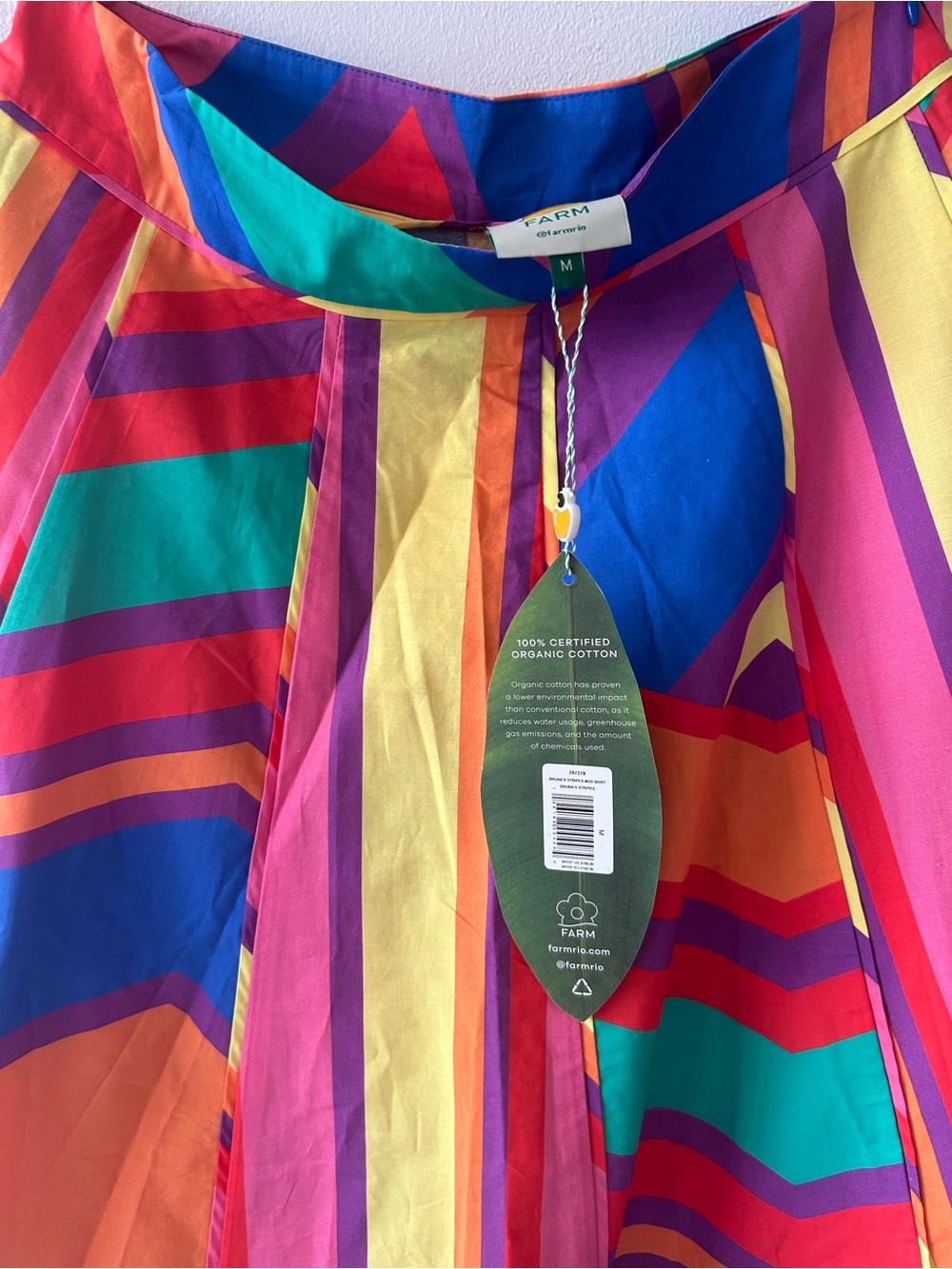 Farm Rio Bruna Stripes Midi Skirt NWT - Picture 4 of 5